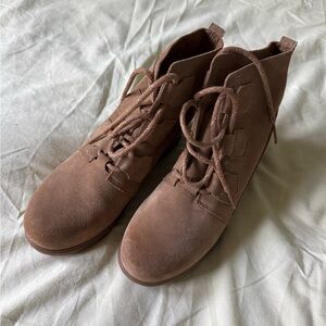 Sorel Tan Suede Ankle Booties NEW